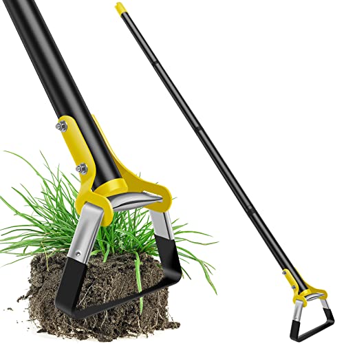 Eyoulife Steigbügelhacke 160cm, Pendelhacke mit Edelstahl Stange Metallklinge, Gartenhacke Garten zum Jäten, Auflockern Bodens, Pflanzen Gemüse (160cm) von Eyoulife