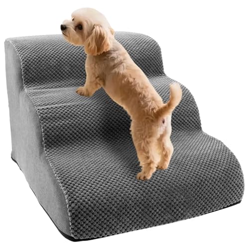 Haustiertreppe Hundetreppe 35cm 3 Stufen rutschfest mit Waschbarem 3D Cordbezug, Hundetreppe für Kleine Hunde Hochwertige Schwamm, Hunderampe Katzentreppe, für Sofas Betten Autos Haustiertreppe Hundetreppe 35cm 3 Stufen rutschfest mit Waschbarem 3D Cordbezug, Hundetreppe für Kleine Hunde Hochwertige Schwamm, Hunderampe Katzentreppe, für Sofas Betten Autos von Eyoulife