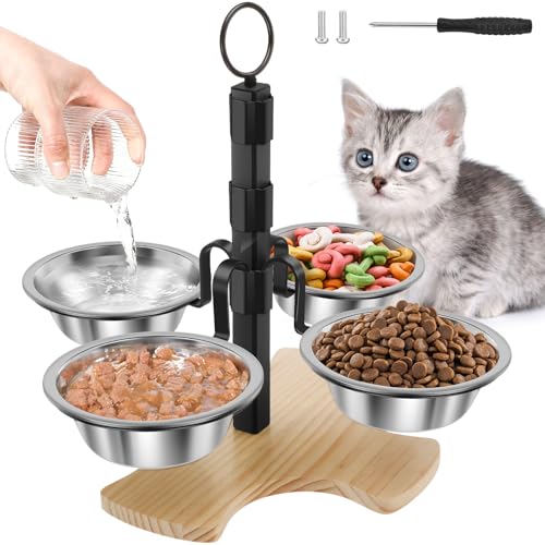 Katzennapf Erhöht Edelstahl Höhenverstellbar mit Ständer Katzenfressnapf Erhöht Stabilisieren Futternapf Katze Erhöht für Katzen Kleine Mittelgroße Hunde Katzennapf Erhöht Edelstahl Höhenverstellbar mit Ständer Katzenfressnapf Erhöht Stabilisieren Futternapf Katze Erhöht für Katzen Kleine Mittelgroße Hunde von Eyoulife