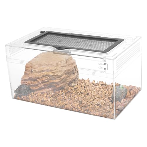 Reptile Growth Mini Terrarium 30x18x15cm mit Futteröffnung Belüftungsöffnung Robust Sturzfest für Geckos Spinnen Grillen Schnecken Kleine Chamäleons Schlange Einsiedlerkrebs Reptile Growth Mini Terrarium 30x18x15cm mit Futteröffnung Belüftungsöffnung Robust Sturzfest für Geckos Spinnen Grillen Schnecken Kleine Chamäleons Schlange Einsiedlerkrebs von Eyoulife