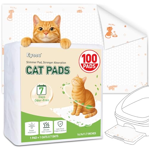Katzenstreu, Nachfüllpackungen, kompatibel mit Breeze-System, super saugfähig, Geruchskontrolle, Urinierpads für Katzentoilette, geruchlos, 100 Stück, 42,9 x 29 cm von Eyssu