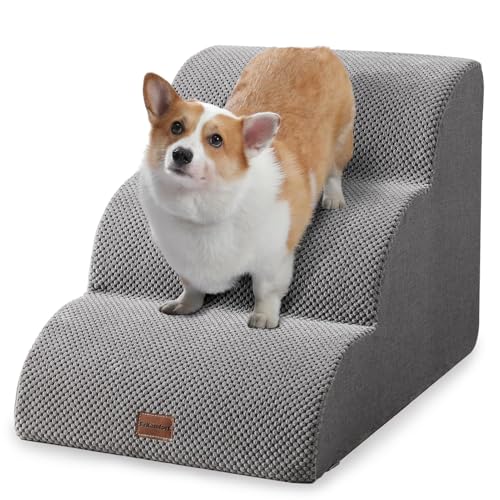 Ezkamfort Hundetreppe 3 Stufen,rutschfeste Haustiertreppe Für Kleine Hunde,Waschbarer Hundetreppe 41cm Hoch, Hunde Treppen mit Abnehmbarem,Waschbarem Bezug Und Rutschfestem Boden Ezkamfort Hundetreppe 3 Stufen,rutschfeste Haustiertreppe Für Kleine Hunde,Waschbarer Hundetreppe 41cm Hoch, Hunde Treppen mit Abnehmbarem,Waschbarem Bezug Und Rutschfestem Boden von EzKamfort