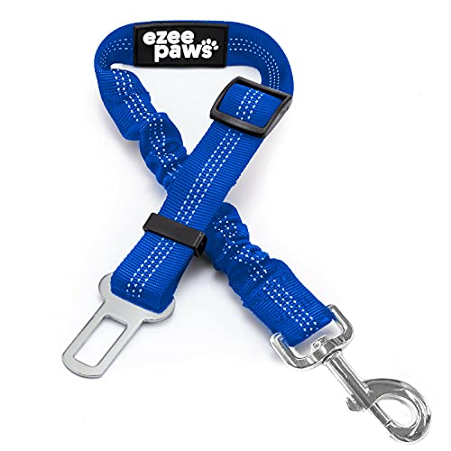 Ezee Paws Hunde-Sicherheitsgurt für Auto mit elastischem Bungee-Puffer - Länge verstellbar Hunde-Autogeschirr - Hundezubehör für Reisen von Ezee Paws