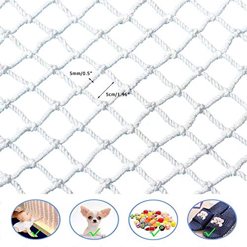 Ezoon Weißes Nylonnetz für Katzen, Kindersicherung, Netz, extra groß, für Haustiere, Zaun, Barriere, für Balkon, Terrasse, Fenster, Tür von Ezoon