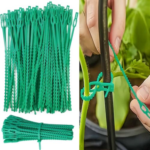 Ezranova 60 verstellbare Pflanzenbinder Kunststoff Kabelbinder Set Drehbinder für Grünpflanzen Unterstützung Flexible Pflanzenbinder für Garten Bäume Topfpflanzen (2 Größen) von Ezranova