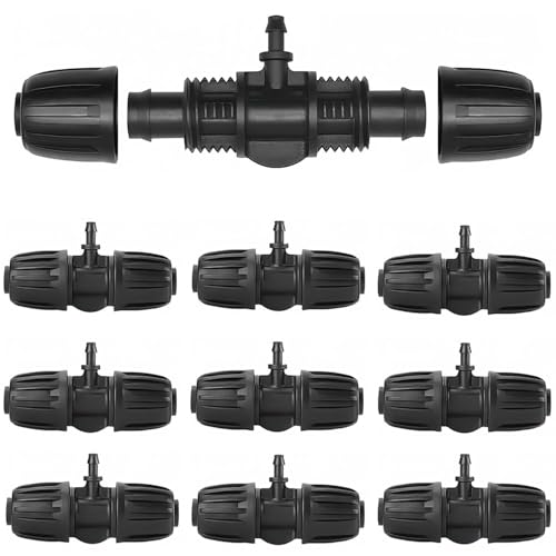 Ezranova Micro Drip Bewässerung Verbinder, 1/2 Zoll auf 1/4 Zoll Reduzierstück Gartenbewässerung Barbed Tee T-Anschluss Anti-Drop Reduzier Connector für Tropfschlauch Bewässerungsarmaturen(10pcs) Ezranova Micro Drip Bewässerung Verbinder, 1/2 Zoll auf 1/4 Zoll Reduzierstück Gartenbewässerung Barbed Tee T-Anschluss Anti-Drop Reduzier Connector für Tropfschlauch Bewässerungsarmaturen(10pcs) von Ezranova