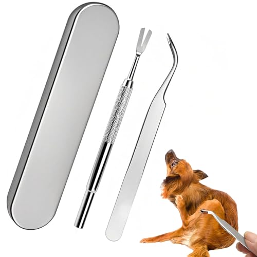 Ezranova Zeckenentferner Werkzeuge für Hunde, Zeckenentfernungswerkzeug, Edelstahl Zeckenentferner Werkzeug Set Komplettes Werkzeugset für Menschen, Katzen & Hunde Ezranova Zeckenentferner Werkzeuge für Hunde, Zeckenentfernungswerkzeug, Edelstahl Zeckenentferner Werkzeug Set Komplettes Werkzeugset für Menschen, Katzen & Hunde von Ezranova