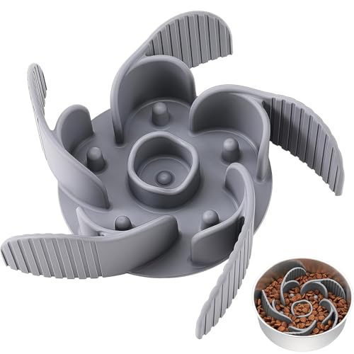 Hundenapf Anti Schling Napf Hund Slow Feeder Hundenäpfe mit Saugnäpfen, Antischlingnapf Hunde für Mittelgroße und große Rassen, Passend für einfache und Hundenapf erhöht, Grau Hundenapf Anti Schling Napf Hund Slow Feeder Hundenäpfe mit Saugnäpfen, Antischlingnapf Hunde für Mittelgroße und große Rassen, Passend für einfache und Hundenapf erhöht, Grau von Ezranova