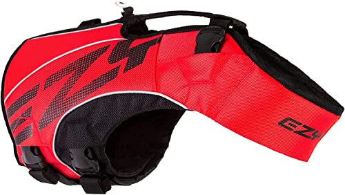 EzyDog Premium Schwimmweste Hund, DFD X2 Hundeschwimmweste, Schwimmwesten für Kleine, Mittelgroße und Große Hunde, Rettungsweste mit Griff (XS, Rot) von EzyDog