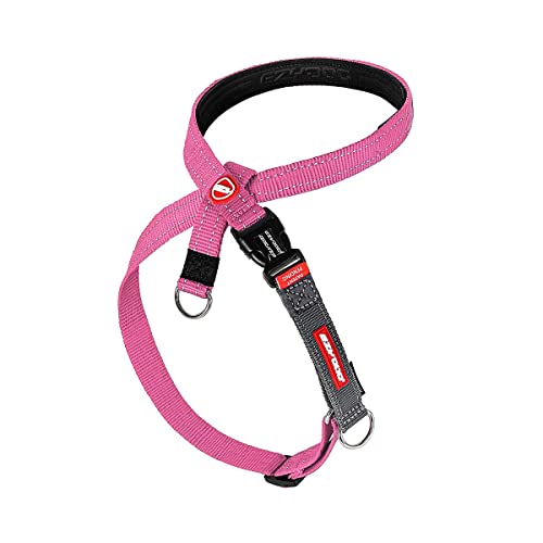 EzyDog Anti Zieh Geschirr Hund - Crosscheck Hundegeschirr für Kleine, Mittelgroße und Große Hunde, Hundetraining Zubehör, Reflektierendes, Größenverstellbar (XS, Rosa) von EzyDog