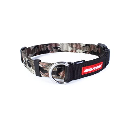 EzyDog Checkmate Hundehalsband - Halsband Hund - Zugstopp Halsband für Hunde - Zughalsband für hunde - Trainings und Dressurhalsband. Schlupfhalsband für Große, Mittlere und Kleine Hund (XL, Camo) von EzyDog