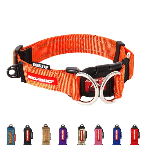 EzyDog Double Up Halsband, blaze orange, X-Large (47cm - 71cm) von EzyDog