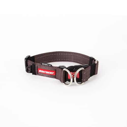 EzyDog Double Up Halsband, chocolate, Large (39cm - 59cm) von EzyDog