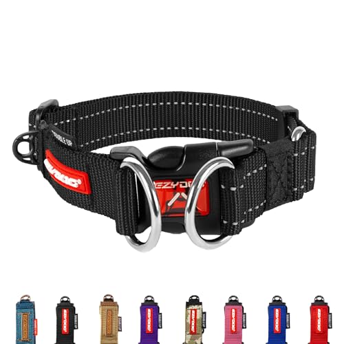 EzyDog Double Up Halsband, schwarz, Small (22cm - 29cm) von EzyDog