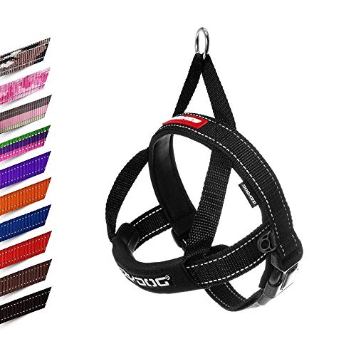 EzyDog Quick Fit Hundegeschirr, Größe XL, schwarz von EzyDog