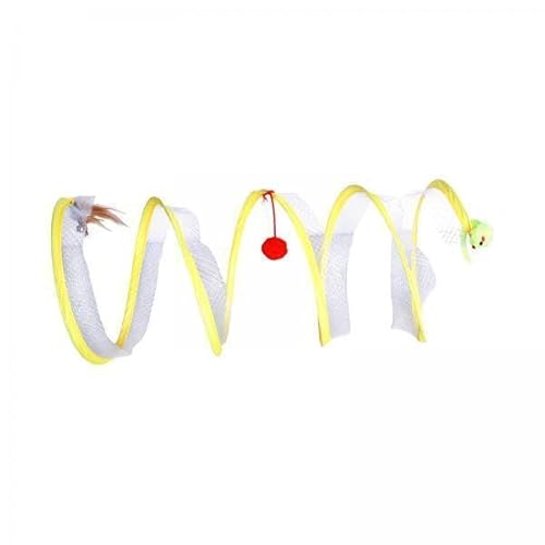 F Fityle 3 X Katzentunnelspielzeug, Kätzchentunnel Röhrentraining mit Spielball, Zusammenklappbares Katzenspielzeug Zum Jagen Laufender Kaninchen, Tragbares Tr, Gelb, 2 STK. F Fityle 3 X Katzentunnelspielzeug, Kätzchentunnel Röhrentraining mit Spielball, Zusammenklappbares Katzenspielzeug Zum Jagen Laufender Kaninchen, Tragbares Tr, Gelb, 2 STK. von F Fityle