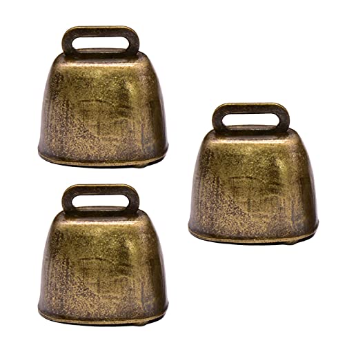 F Fityle 3er Set Antike Glocke im Vintage-Stil, Metallglocke für Tiere, Laute Glocken, Premium-Glocke, Windspiel-Anhänger für Pferd, Schaf, Ziege, Kuh, Bronze F Fityle 3er Set Antike Glocke im Vintage-Stil, Metallglocke für Tiere, Laute Glocken, Premium-Glocke, Windspiel-Anhänger für Pferd, Schaf, Ziege, Kuh, Bronze von F Fityle