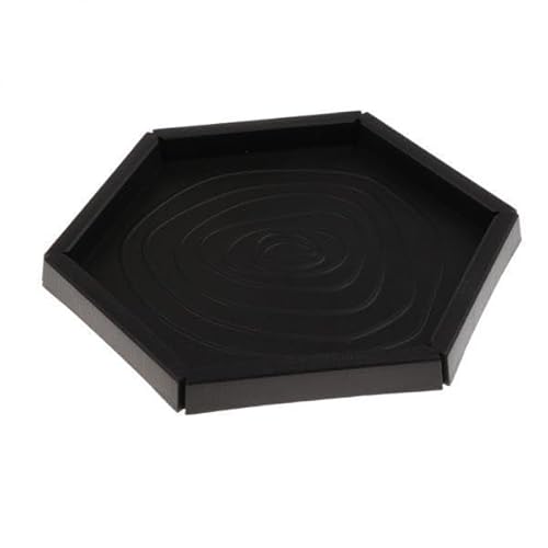 F Fityle 3xPlastic Eidechse Gecko Vivarium Fütterung Lebensmittel Gericht Feeder Bowl Hexagon, Schwarz, 2 STK. von F Fityle