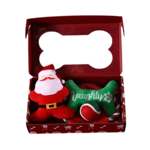 F Fityle 4X Quietschendes Plüschspielzeug, Interaktives Weihnachtsspielzeug für Haustiere, Trainingsball für Hunde, Weihnachtsspielzeug für Welpen F Fityle 4X Quietschendes Plüschspielzeug, Interaktives Weihnachtsspielzeug für Haustiere, Trainingsball für Hunde, Weihnachtsspielzeug für Welpen von F Fityle