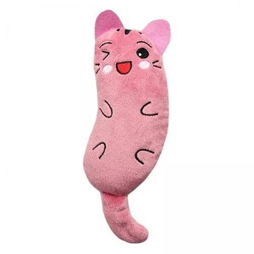 F Fityle 5X Kauspielzeug Zum Zähneknirschen, Katzenminzen Kissen, Katzenkratzspielzeug, Rosa, 5 STK. von F Fityle