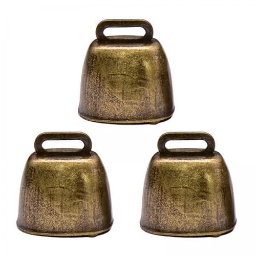F Fityle 6X 3er Set Antike Glocke Im Vintage Stil, Metallglocke für Tiere, Laute Glocken, Premium Glocke, Windspiel Anhänger für Pferd, Schaf, Ziege, Kuh F Fityle 6X 3er Set Antike Glocke Im Vintage Stil, Metallglocke für Tiere, Laute Glocken, Premium Glocke, Windspiel Anhänger für Pferd, Schaf, Ziege, Kuh von F Fityle