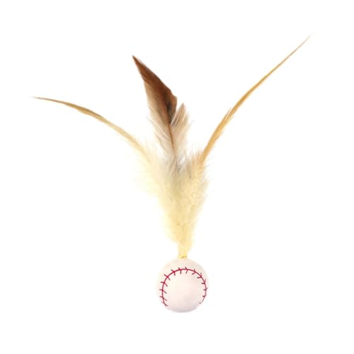 F Fityle Bouncy Interactive Cats Ball Toy, Katzenkatze Katzenspielzeug für Innenkatzen, Katzenfederspielzeug, Katzenspielzeug für Innenkatzen Kätzchen, Baseball F Fityle Bouncy Interactive Cats Ball Toy, Katzenkatze Katzenspielzeug für Innenkatzen, Katzenfederspielzeug, Katzenspielzeug für Innenkatzen Kätzchen, Baseball von F Fityle