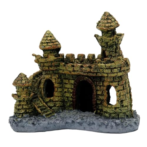 F Fityle Burg-Dekoration aus Kunstharz für Aquarien, Dekoration für Aquarien, mittelalterliche Burghöhle, Versteck für Aquarien, Burg-Ornament für Kampffische, A F Fityle Burg-Dekoration aus Kunstharz für Aquarien, Dekoration für Aquarien, mittelalterliche Burghöhle, Versteck für Aquarien, Burg-Ornament für Kampffische, A von F Fityle