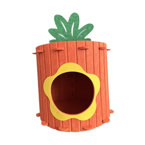 F Fityle Cat House Hideaway (leicht zu Montieren) für Kleine Und Mittlere Katzen Innenkatzen Bequeme Geschlossene Katzenbettkätzchen Schutzhaus, Blume m von F Fityle