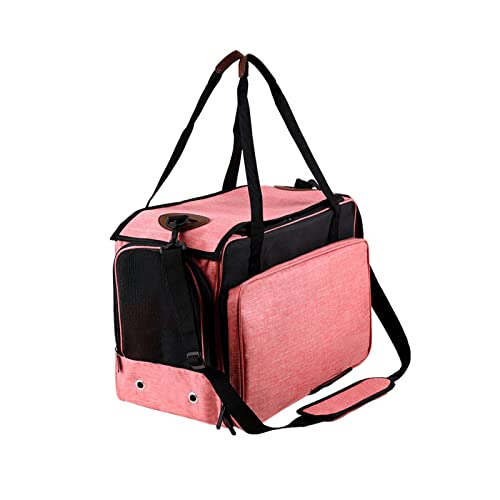F Fityle Faltbare Haustiertragetasche mit verstellbarem Gurtband für unterwegs - Perfekt für Ausflüge und kleine Tiere, Rosa von F Fityle