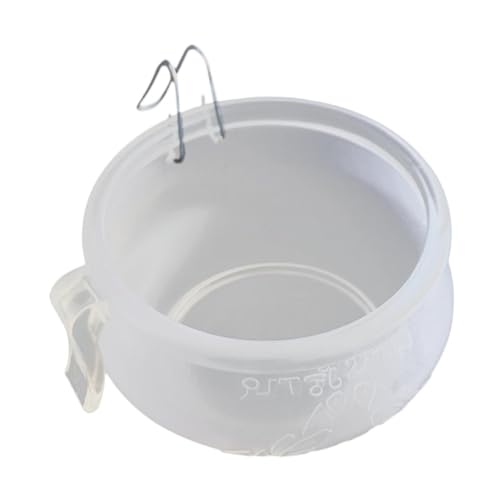 F Fityle Gamefowl Feeder Bird Food Feeder Hanging Bowl Gummi Gummi Sturd, Weiß, 10.5 cm X 6.5 cm von F Fityle