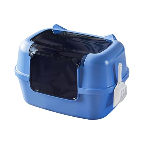 F Fityle Geschlossene Katzenratstrauder Katzentlattenschacher spritzsicherer Katze Toilette Töpfchen für Apartment Badezimmer Balkon Wohnzimmer Terrasse, Blau F Fityle Geschlossene Katzenratstrauder Katzentlattenschacher spritzsicherer Katze Toilette Töpfchen für Apartment Badezimmer Balkon Wohnzimmer Terrasse, Blau von F Fityle