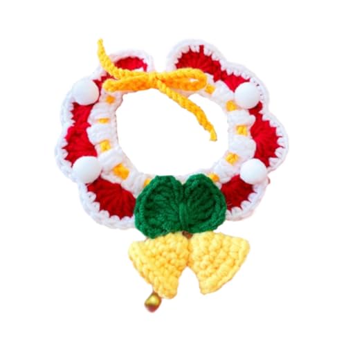 F Fityle Gestricktes Katzenhalsband zum Neujahr, Halskettenschal für Kätzchen, gestrickter Haustierschal, bequem gestricktes Katzenhalsband zum Neujahr für, Weihnachtsglocke, S F Fityle Gestricktes Katzenhalsband zum Neujahr, Halskettenschal für Kätzchen, gestrickter Haustierschal, bequem gestricktes Katzenhalsband zum Neujahr für, Weihnachtsglocke, S von F Fityle
