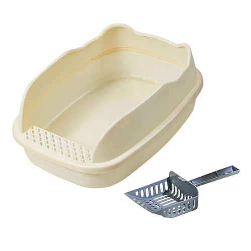 F Fityle Große Katzentoilette, Katzentoilette, große Bettpfanne, Katzensandbecken, Sichtschutz, hohe Seiten, halbgeschlossen, langlebig, für Kätzchen, Weiß F Fityle Große Katzentoilette, Katzentoilette, große Bettpfanne, Katzensandbecken, Sichtschutz, hohe Seiten, halbgeschlossen, langlebig, für Kätzchen, Weiß von F Fityle