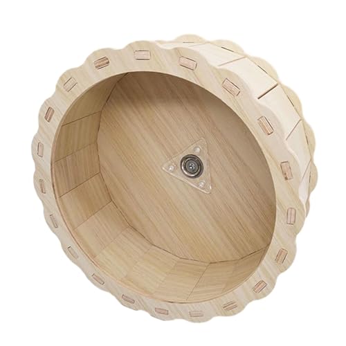 F Fityle Hamster Laufrad aus Holz, Fitness-Spielzeug, Übungsräder, geräuschloser Roller, geräuschlos für Rennmäuse, Zwerghamster, Syrischer Hamster, 15cmx6.5cm von F Fityle