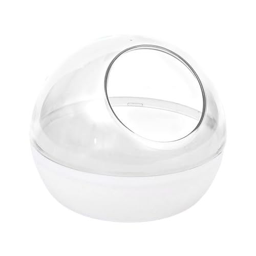 F Fityle Hamster Sandbad Toilette Badewanne Haustier Badezimmer Klare Käfige Zubehör 15,5 x 12 cm Hamster Sandbad Behälter für Rennmaus Igel, transparent von F Fityle