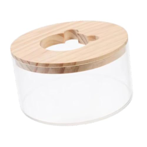 F Fityle Hamster Sandbadbox, Acryl, kleines Haustierbadezimmer, Kleinhäuse -Duschfeinde mit Holzdeckel für kleine Tiere Hamster, L F Fityle Hamster Sandbadbox, Acryl, kleines Haustierbadezimmer, Kleinhäuse -Duschfeinde mit Holzdeckel für kleine Tiere Hamster, L von F Fityle