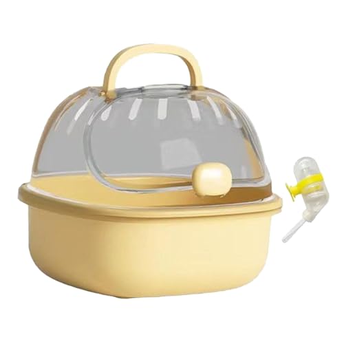F Fityle Hamster-Tragetasche, Käfig, Kleintier-Tragekäfig, Meerschweinchenkäfig mit Wasserflasche, Haustier-Auslaufkäfig für Mäuse, Frettchen, Außenbereich, Gelb F Fityle Hamster-Tragetasche, Käfig, Kleintier-Tragekäfig, Meerschweinchenkäfig mit Wasserflasche, Haustier-Auslaufkäfig für Mäuse, Frettchen, Außenbereich, Gelb von F Fityle