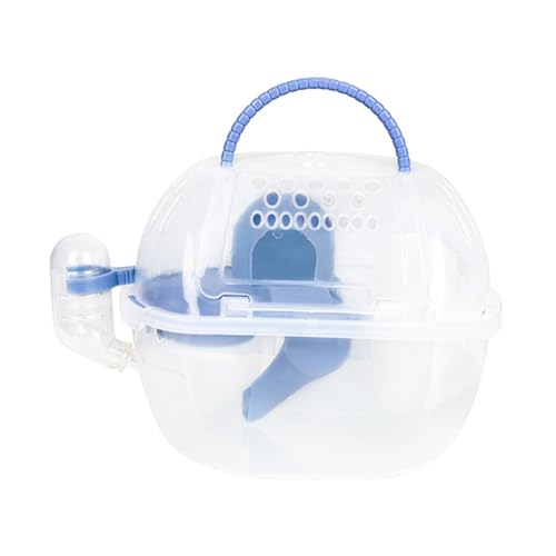 F Fityle Hamster Transportkäfig, Kleintier Transportkäfig, Transparent, Tragbar, Lauftraining, Atmungsaktiv, Hamster Reiseträger für Mäuse, Blau F Fityle Hamster Transportkäfig, Kleintier Transportkäfig, Transparent, Tragbar, Lauftraining, Atmungsaktiv, Hamster Reiseträger für Mäuse, Blau von F Fityle