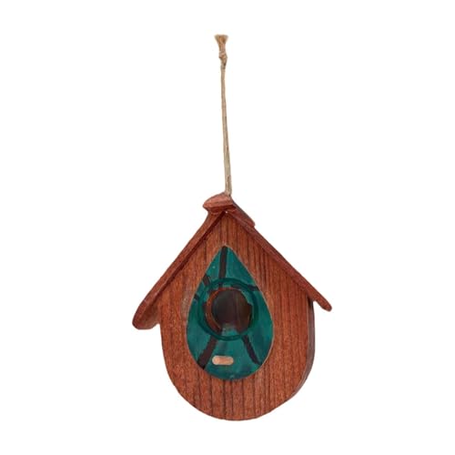 F Fityle Hanges Vogelhaus außerhalb Garten Dekor Wetterfestigkeit Vogelheim Hummingbird für Zaun Hinterhofbäume Liebhaber Geschenk, Holz von F Fityle