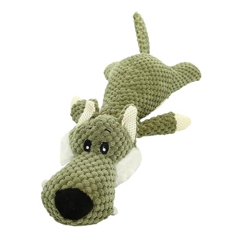 F Fityle Haustier-Kauspielzeug, quietschendes Hunde-Plüschspielzeug für kleine und mittelgroße Hunde, süßes, Traning-Spielzeug für drinnen, Grün von F Fityle