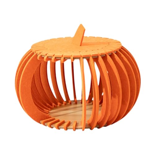 F Fityle Haustierhöhle, Kürbishaus, Unterschlupf, Katzenspielzeug, Haustiernest, Filz-Haustierbett, entzückendes Haustierhaus für Kätzchen, spielende, Orange F Fityle Haustierhöhle, Kürbishaus, Unterschlupf, Katzenspielzeug, Haustiernest, Filz-Haustierbett, entzückendes Haustierhaus für Kätzchen, spielende, Orange von F Fityle