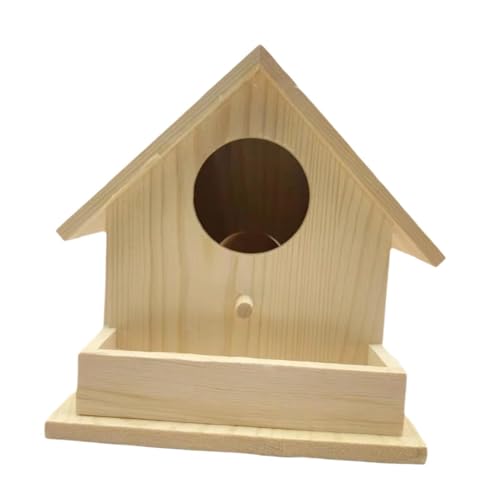 F Fityle Hölzerne Vogelhaus Nistbox Country Hanging Birdhouse mit Barsch Stand für Balkon Terrasse Sperch -Spatz -Dhrostle F Fityle Hölzerne Vogelhaus Nistbox Country Hanging Birdhouse mit Barsch Stand für Balkon Terrasse Sperch -Spatz -Dhrostle von F Fityle