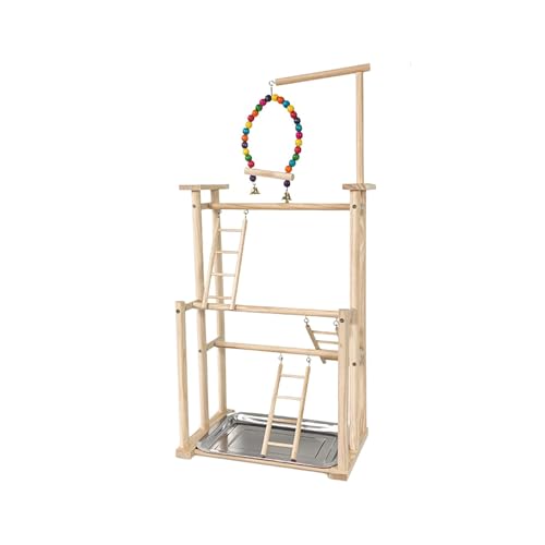 F Fityle Holz-Vogelspielplatz, Papageien-Spielständer, Vogelkäfig-Zubehör, hölzerne Übungsstange für kleine Vögel, kleine Sittiche, Sittiche F Fityle Holz-Vogelspielplatz, Papageien-Spielständer, Vogelkäfig-Zubehör, hölzerne Übungsstange für kleine Vögel, kleine Sittiche, Sittiche von F Fityle
