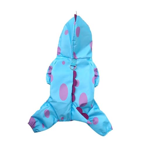 F Fityle Hunde Regenmantel Hunde Kleidung Leicht Winddicht Vier Fuß, mit Leinenloch, mit klarem Kapuzen, Haustier gibt Regenbekleidung Poncho, M von F Fityle