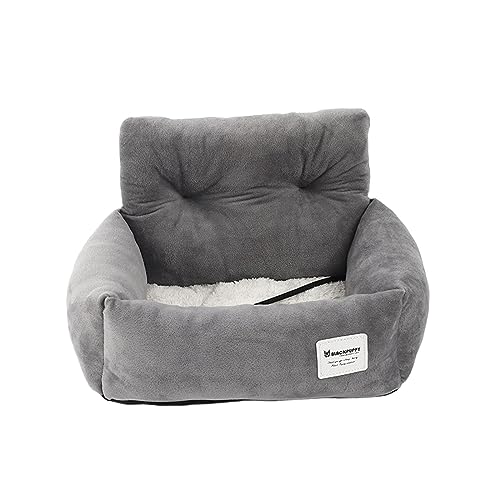 F Fityle Hundeauto-SUV-Sitz, Welpenbett mit festem Gurt, tragbares Zubehör, rutschfeste Unterseite, weiches und warmes Material, grau, leicht, für Camping, 44x35x27cm F Fityle Hundeauto-SUV-Sitz, Welpenbett mit festem Gurt, tragbares Zubehör, rutschfeste Unterseite, weiches und warmes Material, grau, leicht, für Camping, 44x35x27cm von F Fityle