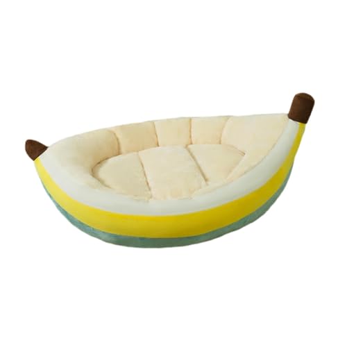 F Fityle Hundebett, Katzenbett für Hauskatzen, Bananenform, weiches Plüsch-Welpenkissen, Katzenbedarf, S F Fityle Hundebett, Katzenbett für Hauskatzen, Bananenform, weiches Plüsch-Welpenkissen, Katzenbedarf, S von F Fityle