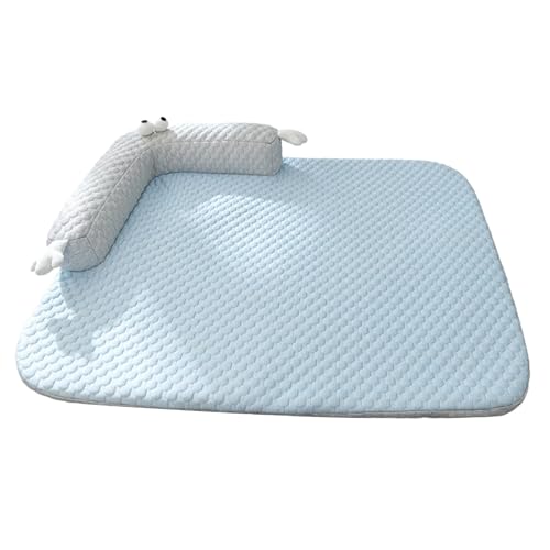 F Fityle Hundebett-Kistenunterlage, Haustier-Isomatte, bequemes Kätzchenkissen, waschbar, selbstkühlende Unterlage, Sommer-Kühlmatte für Schlafzimmer und, blau M F Fityle Hundebett-Kistenunterlage, Haustier-Isomatte, bequemes Kätzchenkissen, waschbar, selbstkühlende Unterlage, Sommer-Kühlmatte für Schlafzimmer und, blau M von F Fityle