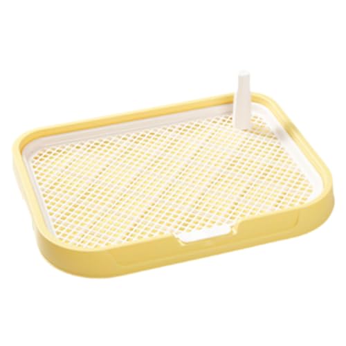 F Fityle Hundetoilettentraining Töpfchen Tablett Innen Offener Top Entry Hundetoilette Mesh Grids Toilette Hundetöpfchen für Innen Kaninchen Welpen, Gelb F Fityle Hundetoilettentraining Töpfchen Tablett Innen Offener Top Entry Hundetoilette Mesh Grids Toilette Hundetöpfchen für Innen Kaninchen Welpen, Gelb von F Fityle