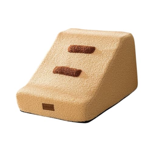 F Fityle Hundetreppe, Hund Schritt 2 Schritt Leichtes Gewicht mit waschbarer Abdeckung Haustier Stufe Treppe für kleine Haustiere Innengebrauch, Sofa Hunde, Khaki von F Fityle