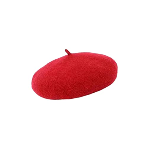 F Fityle Baskenmütze für Hunde, Hund Katze Beret Hut, Haustier Französisch Beret Cap, Haustier Beret Wollmütze, Dog Cat Beret Wool Yard Hat für Hunde, Urlaub, Geburtstage, Hundedekoration, Rot von F Fityle